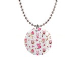 Pink Woodland Animals, Koteto 1  Button Necklace