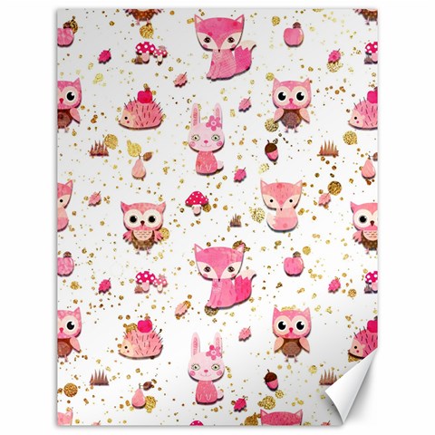 Pink Woodland Animals, Koteto Canvas 12  x 16  from ArtsNow.com 11.86 x15.41  Canvas - 1