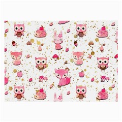 Pink Woodland Animals, Koteto Large Glasses Cloth (2 Sides) from ArtsNow.com Front