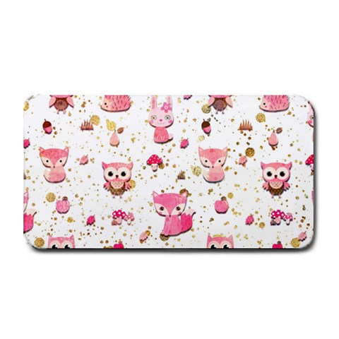 Pink Woodland Animals, Koteto Medium Bar Mat from ArtsNow.com 16 x8.5  Bar Mat