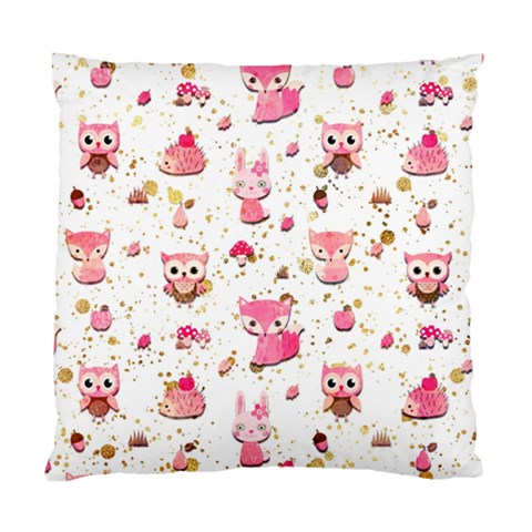 Pink Woodland Animals, Koteto Standard Cushion Case (Two Sides) from ArtsNow.com Back