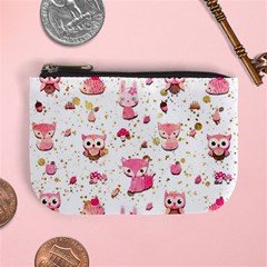 Pink Woodland Animals, Koteto Mini Coin Purse from ArtsNow.com Front