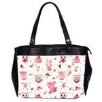 Pink Woodland Animals, Koteto Oversize Office Handbag (2 Sides)