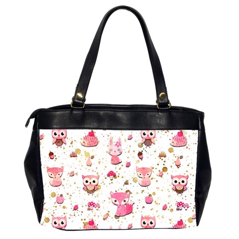 Pink Woodland Animals, Koteto Oversize Office Handbag (2 Sides) from ArtsNow.com Back