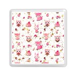 Pink Woodland Animals, Koteto Memory Card Reader (Square)