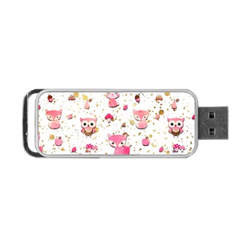 Pink Woodland Animals, Koteto Portable USB Flash (Two Sides) from ArtsNow.com Back