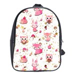 Pink Woodland Animals, Koteto School Bag (XL)