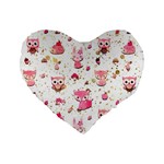 Pink Woodland Animals, Koteto Standard 16  Premium Heart Shape Cushions