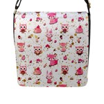 Pink Woodland Animals, Koteto Flap Closure Messenger Bag (L)