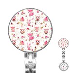 Pink Woodland Animals, Koteto Stainless Steel Nurses Watch