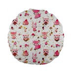 Pink Woodland Animals, Koteto Standard 15  Premium Flano Round Cushions