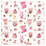 Pink Woodland Animals, Koteto Square Satin Scarf (36  x 36 )