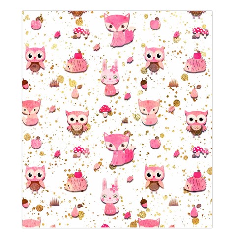 Pink Woodland Animals, Koteto Duvet Cover Double Side (King Size) from ArtsNow.com Back