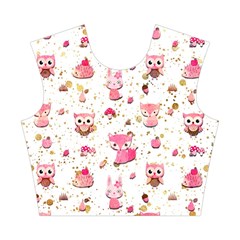 Pink Woodland Animals, Koteto Cotton Crop Top from ArtsNow.com Front