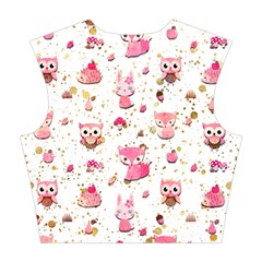 Pink Woodland Animals, Koteto Cotton Crop Top from ArtsNow.com Back