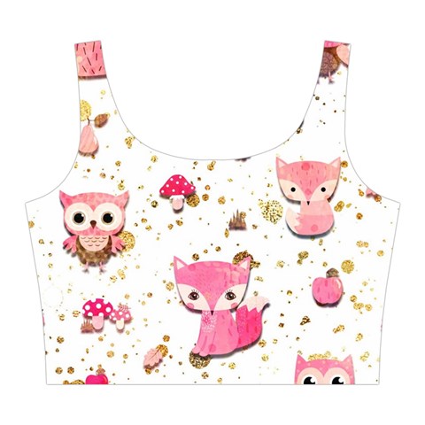 Pink Woodland Animals, Koteto Midi Sleeveless Dress from ArtsNow.com Top Front