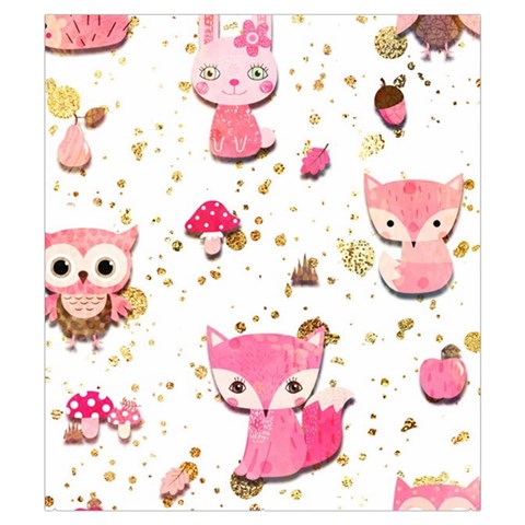 Pink Woodland Animals, Koteto Everyday Shoulder Bag with Pouch Bag from ArtsNow.com Back