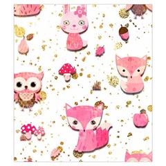 Pink Woodland Animals, Koteto Everyday Shoulder Bag with Pouch Bag from ArtsNow.com Back