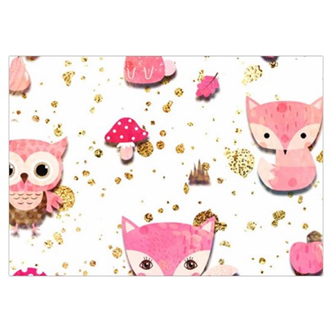 Pink Woodland Animals, Koteto Everyday Shoulder Bag with Pouch Bag from ArtsNow.com Zipper Tail