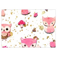 Pink Woodland Animals, Koteto Everyday Shoulder Bag with Pouch Bag from ArtsNow.com Zipper Tail