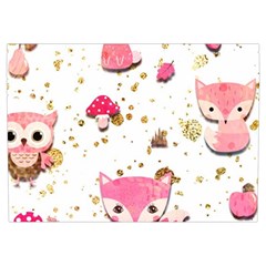 Pink Woodland Animals, Koteto Everyday Shoulder Bag with Pouch Bag from ArtsNow.com Front Pocket