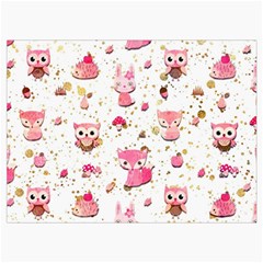 Pink Woodland Animals, Koteto Roll Up Canvas Pencil Holder (L) from ArtsNow.com Front