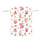 Pink Woodland Animals, Koteto Lightweight Drawstring Pouch (L)