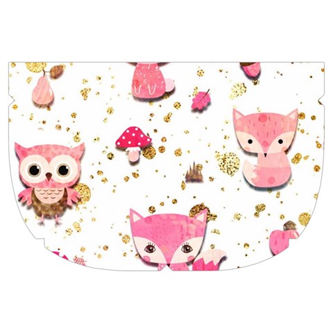 Pink Woodland Animals, Koteto Make Up Case (Large) from ArtsNow.com Side Right