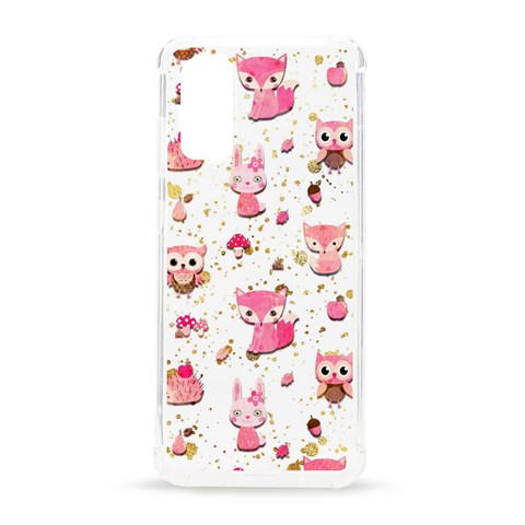 Pink Woodland Animals, Koteto Samsung Galaxy S20 6.2 Inch TPU UV Case from ArtsNow.com Front