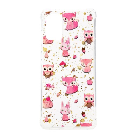 Pink Woodland Animals, Koteto Samsung Galaxy S20 Plus 6.7 Inch TPU UV Case from ArtsNow.com Front