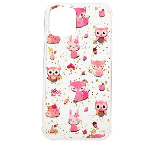 Pink Woodland Animals, Koteto iPhone 12 Pro max TPU UV Print Case from ArtsNow.com Front