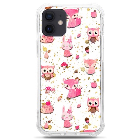 Pink Woodland Animals, Koteto iPhone 12 mini TPU UV Print Case	 from ArtsNow.com Front