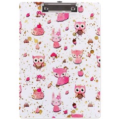 Pink Woodland Animals, Koteto A4 Acrylic Clipboard from ArtsNow.com Front