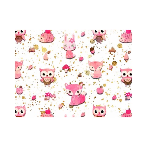 Pink Woodland Animals, Koteto Premium Plush Fleece Blanket (Mini) from ArtsNow.com 35 x27  Blanket Front