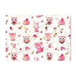 Pink Woodland Animals, Koteto Crystal Sticker (A4)