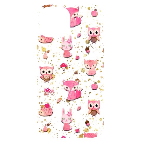 Pink Woodland Animals, Koteto iPhone 14 Black UV Print Case from ArtsNow.com Front