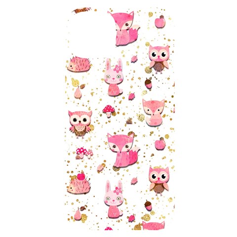 Pink Woodland Animals, Koteto iPhone 14 Plus Black UV Print Case from ArtsNow.com Front