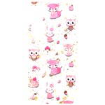 Pink Woodland Animals, Koteto Samsung Galaxy S24 6.2 Inch Black TPU UV Case