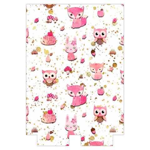 Pink Woodland Animals, Koteto Automatic Folding Umbrella with Case (Large) from ArtsNow.com Case