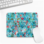 Snowy Winter Foliage, Adoxali, Christmas, Berry, Blue Small Mousepad