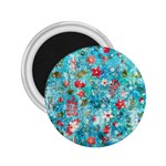 Snowy Winter Foliage, Adoxali, Christmas, Berry, Blue 2.25  Magnets