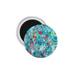 Snowy Winter Foliage, Adoxali, Christmas, Berry, Blue 1.75  Magnets