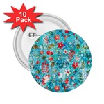 Snowy Winter Foliage, Adoxali, Christmas, Berry, Blue 2.25  Buttons (10 pack) 