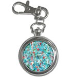 Snowy Winter Foliage, Adoxali, Christmas, Berry, Blue Key Chain Watches