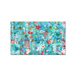 Snowy Winter Foliage, Adoxali, Christmas, Berry, Blue Sticker (Rectangular)