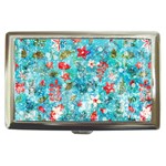 Snowy Winter Foliage, Adoxali, Christmas, Berry, Blue Cigarette Money Case