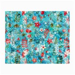 Snowy Winter Foliage, Adoxali, Christmas, Berry, Blue Small Glasses Cloth