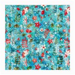 Snowy Winter Foliage, Adoxali, Christmas, Berry, Blue Medium Glasses Cloth