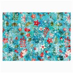 Snowy Winter Foliage, Adoxali, Christmas, Berry, Blue Large Glasses Cloth