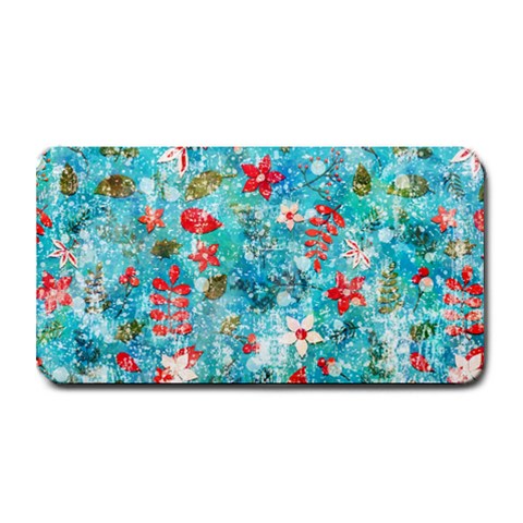 Snowy Winter Foliage, Adoxali, Christmas, Berry, Blue Medium Bar Mat from ArtsNow.com 16 x8.5  Bar Mat